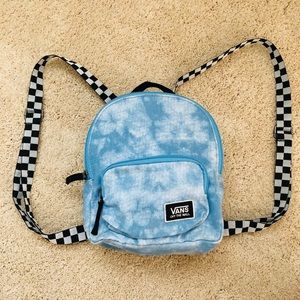 Vans backpack with checkered straps